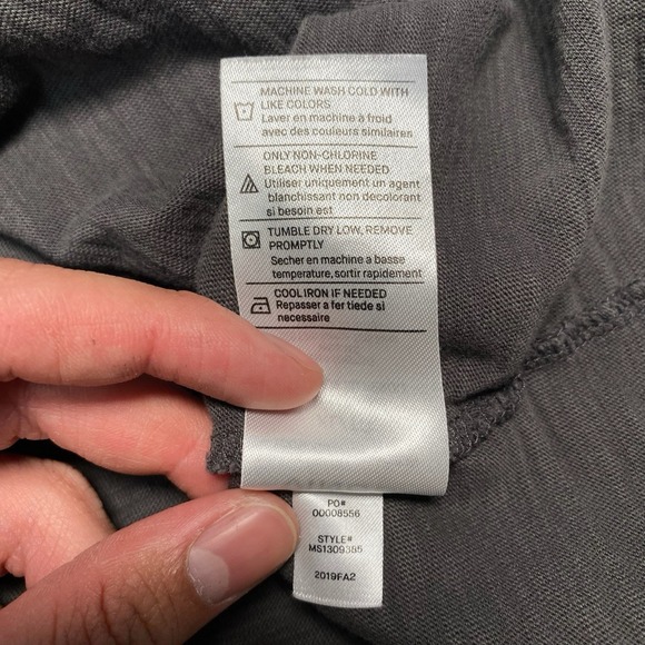 Vince Slub Cotton Henley XL Mens L/S Crew Neck Solid Taupe Minimalist Normcore - Picture 9 of 9